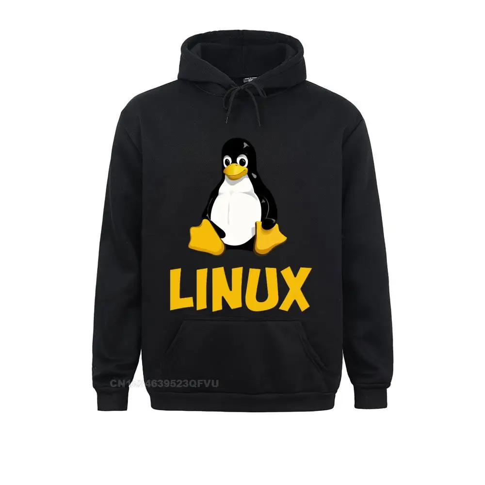 Men Harajuku Pullover Hoodie Linux Tux Penguin Logo Leisure Pullover Hoodie Programmer Computer Developer Geek Nerd Harajuku