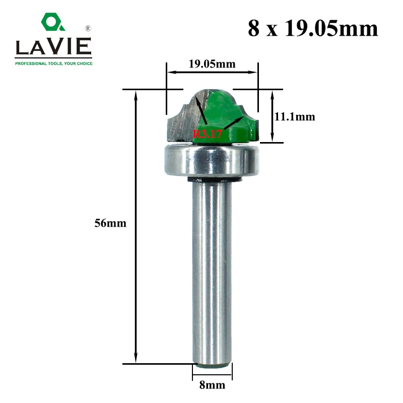 Imagem -03 - Lavie-router Bit Bearing Grupo mm Shank Double Roman Ogee Afiação Fresa para Madeira Madeira Linha Faca Hobbing Mc02101 Pcs