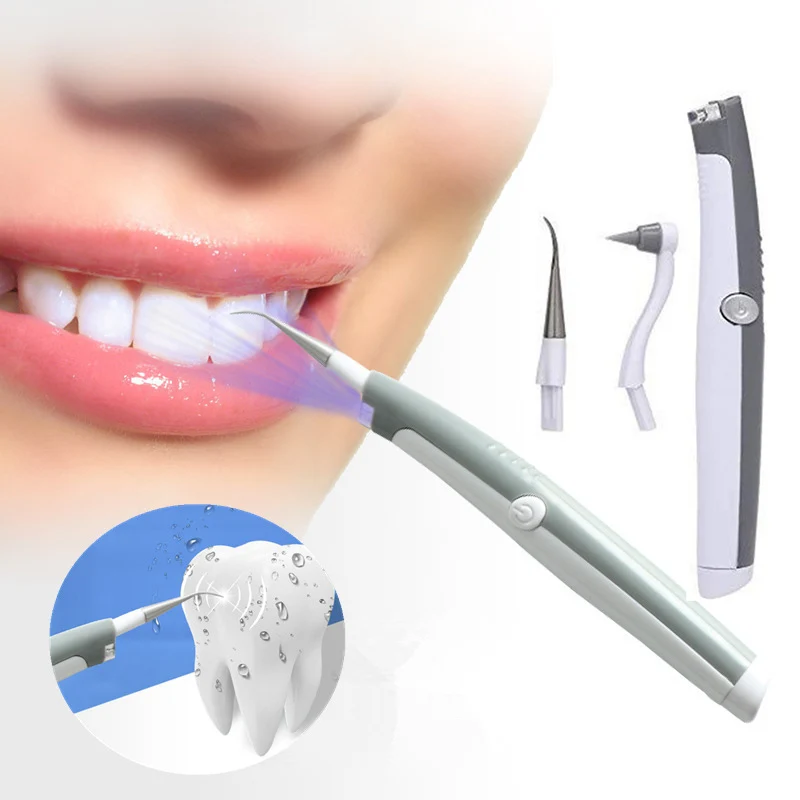 Portable LED Vibrition Sonic Dental Scaler Tooth Calculus Remover Tooth Tartar Cleaner Dentist Tool  Oral White Teeth Flushe