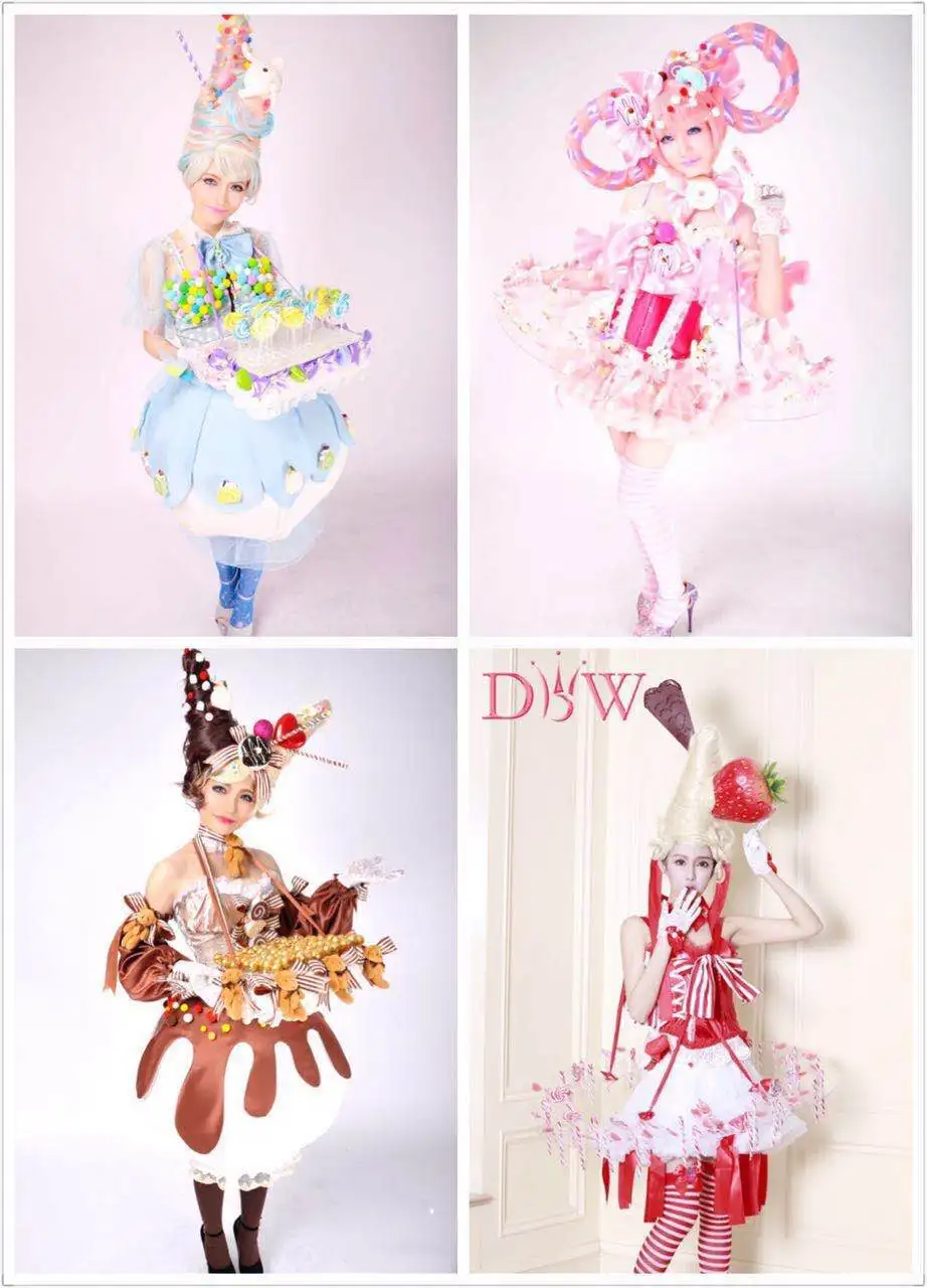 DJ singer GOGO guest bar commercial show catwalk show costume Ice cream girl costumecarnival party dress