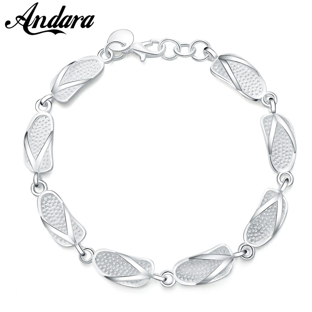 New Fashion 925 Sterling Silver Bracelet Cute Shoes Bracelet for Woman Jewelry Gift