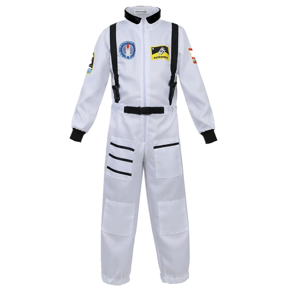 Astronaut Costume for Kids Space Suit Role Play Dress up Costume School Uniforms Cosplay Party