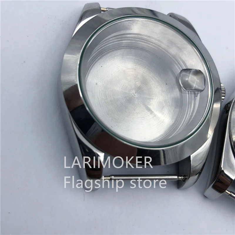 LARIMOKER 36/39 mm Automatic Steel Polishing Man Watchcase NH35 NH36 Pearl2813 8215 PT5000 See Sapphire Crystal