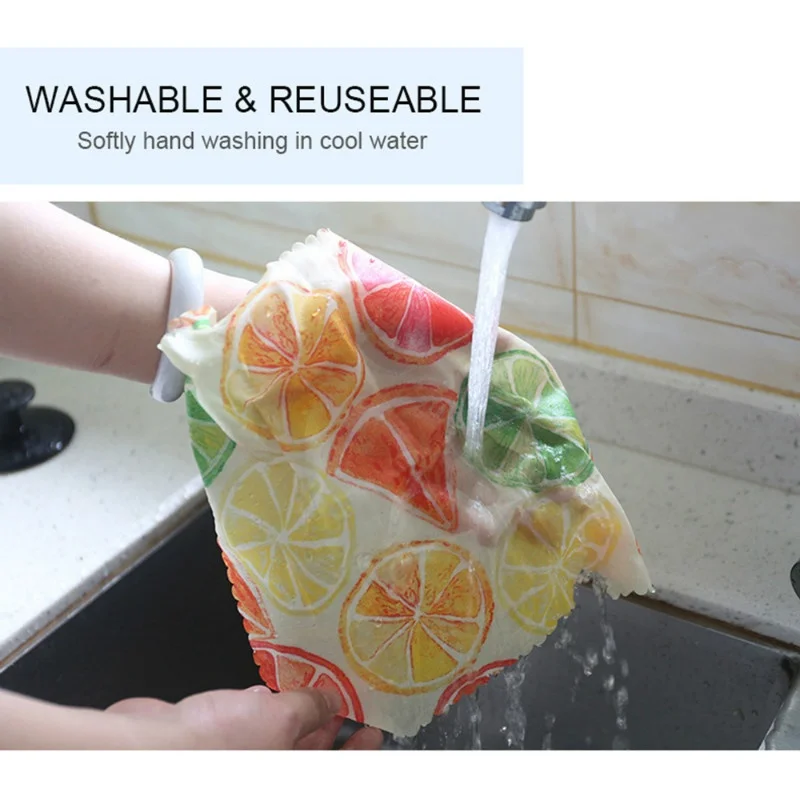 1PC Bee Wax Cloth Fresh-Keeping Paper Fresh-Keeping Cloth Food Packaging Paper Reusable Bee Wax Cloth Fruit Storage Food Wraps