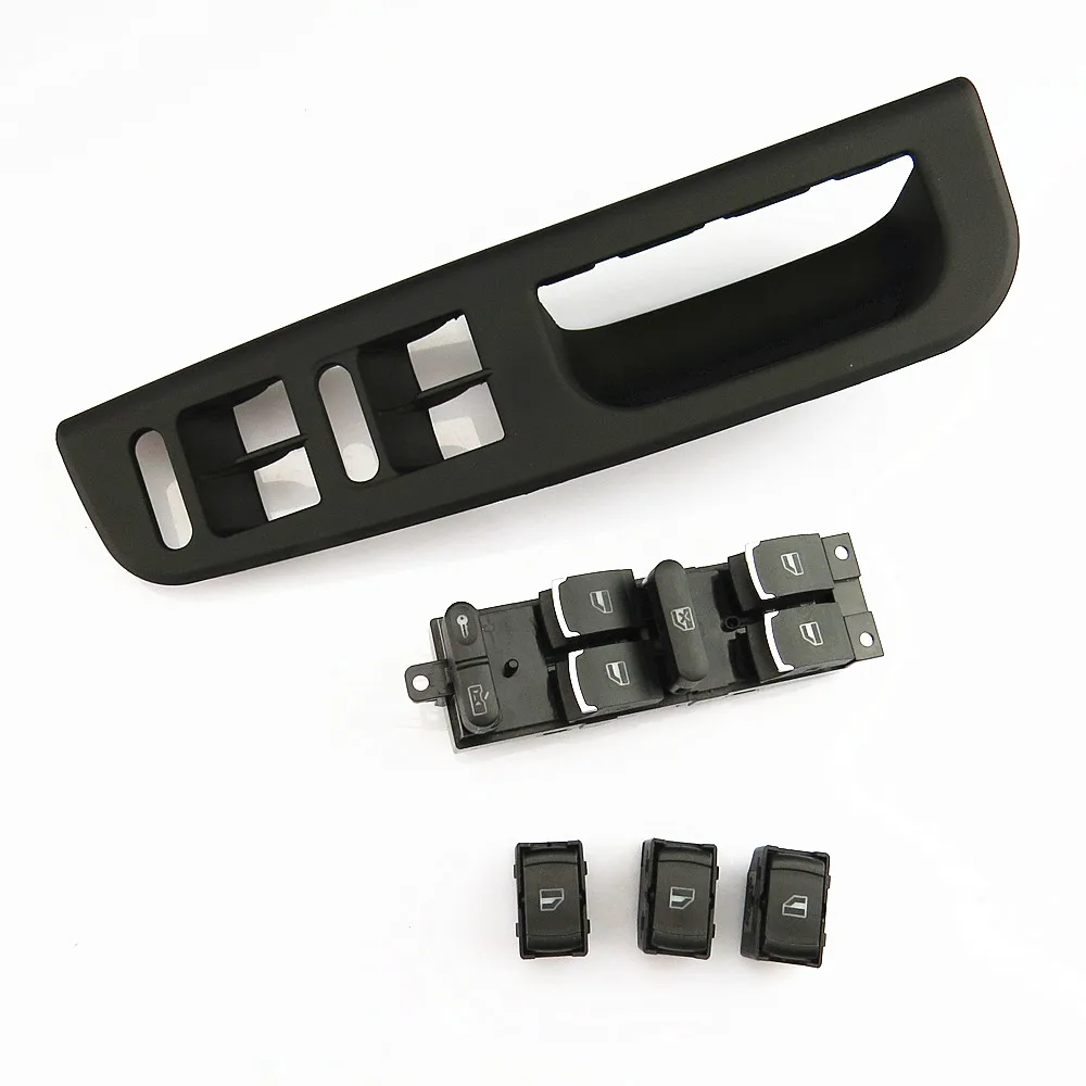 SCJYRXS 3B1 867 171 3BD959857 3BD959855B Master Control Button Frame Bracket + Window Glass Switch For VW Passat B5 Golf MK4