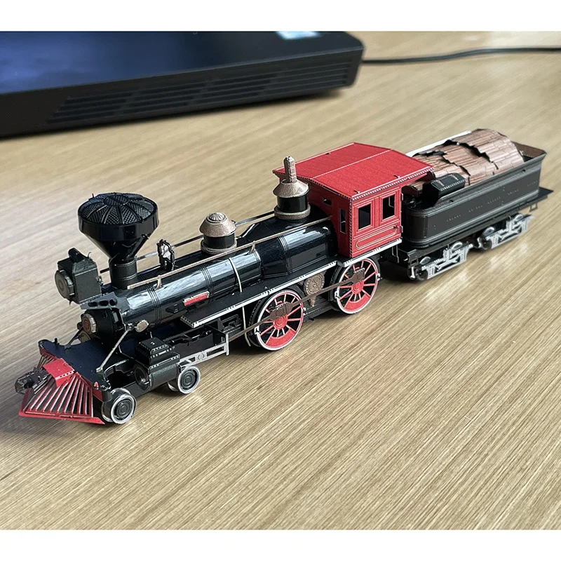 

Diecast 19cm long Metal hand diy 3D assembly model New Handmade Mine Forest Locomotive Adult Decoration Gift Static Display