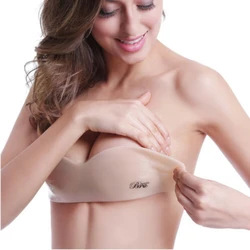 2021 Women Silicone Push Up Women's Sexy Reusable Underwear Invisible Bra Self Adhesive Strapless Bandage Blackless Solid Bra