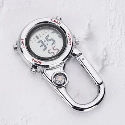 Multifunction Hook Up Carabiner Watch Sports Digital Watches Portable Mini Clip On Watch Clip Fashion Watch Gifts for Men Women