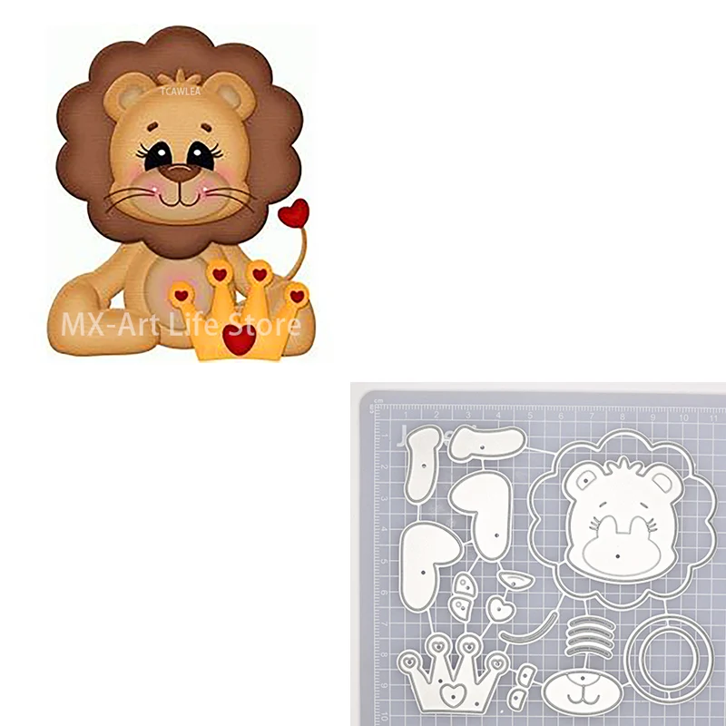 Cute Lion King Metal Cutting Dies New Animal Boy Doll Craft Stencil for DIY Scrapbooking Cards Decorative