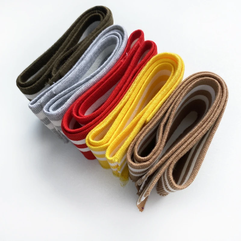 86 * 6cm rib cagecotton spandex ribbon fabric sleeve spring summer holiday collar extending collections