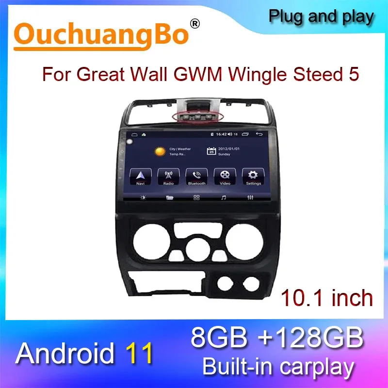 

Ouchuangbo radio recorder for 10.1 inch Great Wall GWM Steed Wingle 5 android 11 gps 1280*720 Manual ac