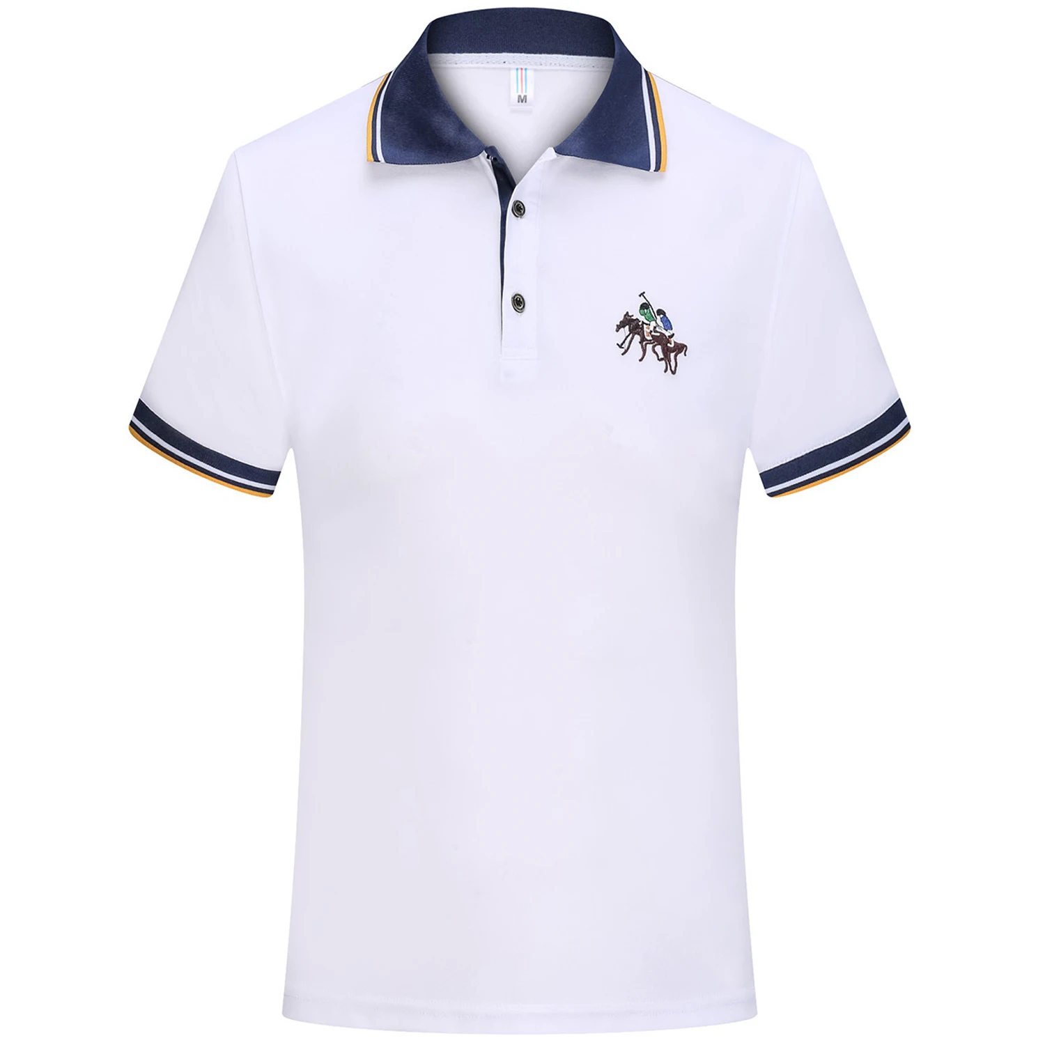 polo shirt men 6XL 7XL 8XL Summer new high quality mens short-sleeved polo shirt embroidery Men\'s business casual polo shirt T02