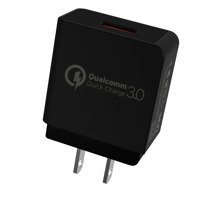 Ondersteuning Fcp Scp QC3.0 Vooc Oppo Quick Charge 3.0 Usb Lader Met 2 Pin Us Plug Enkele Poort 18W qc 3.0 Wall Charger