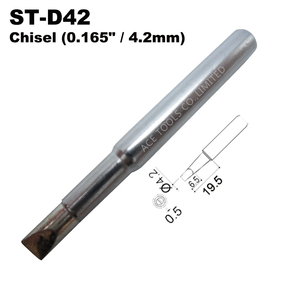 

ST-D42 Soldering Tip Screwdriver 4.2mm Fit WELLER SP40L SP40N SPG40 WP25 WP30 WP35 WLC100 Iron Handle Pencil Nozzle Welding Bit