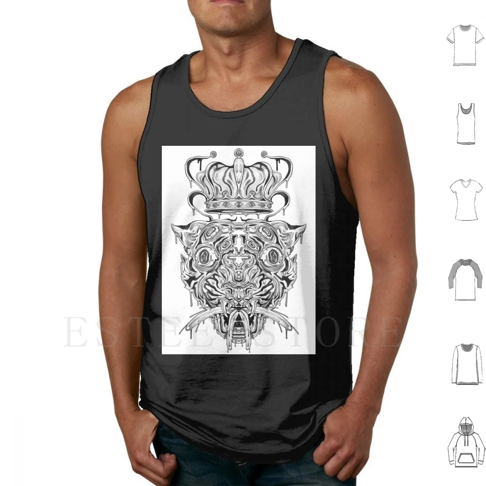 Tiger King Tank Tops Vest Sleeveless Tiger King Tiger King Anima Tattoo Tiger Tattoo