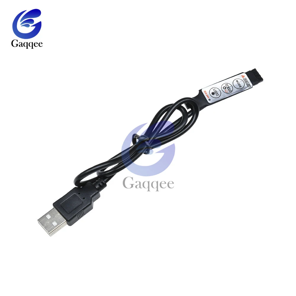 USB Led Strip Lights 5V Volt RGB USB IR RF Remote Controller 5V USB LED Strip light 3 17 24 Key Remote Wireless