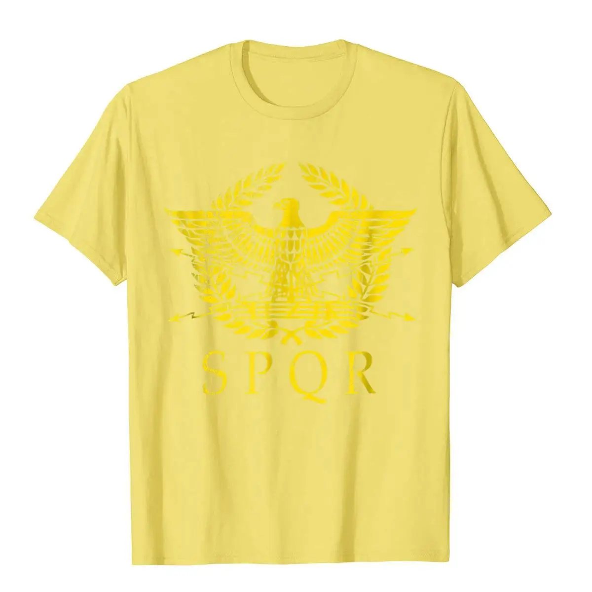 S.P.Q.R. T-Shirt Streetwear Ancient Rome SPQR Gold Logo Funny Mens Top T-Shirts Leisure T Shirt Cotton Street