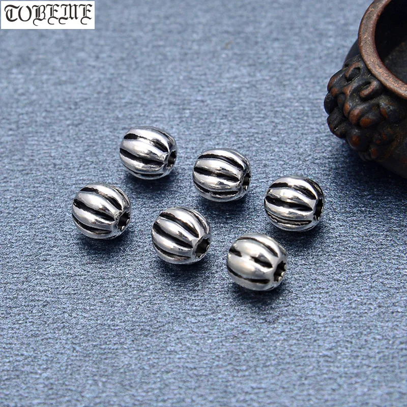 100% 925 silver beads jewelry findings sterling silver Loose beads Pure SilverDIY jewelry beads