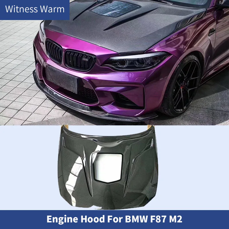 For M2 Engine Hood High Quality Carbon Fiber /FRP Transparent Bonnets Car Styling For BMW 2 series M2 F87 Car body kit