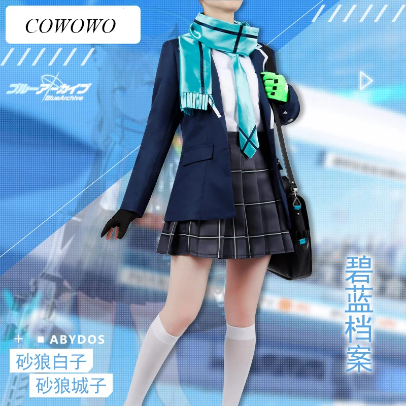 

COWOWO Anime!Blue Archive ABYDOS Sunaokami Shiroko Uniform Cosplay Costume Halloween Party Role Play Outfit Daily Clothing Women