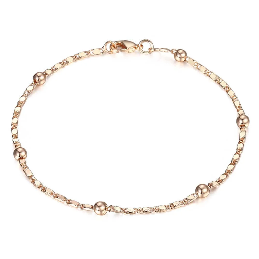 6mm Bracelet for Mens Womens Swirl Link Chain Wristband Rose Gold Color Bangle Fashion Jewelry  20cm 8inch CB09A