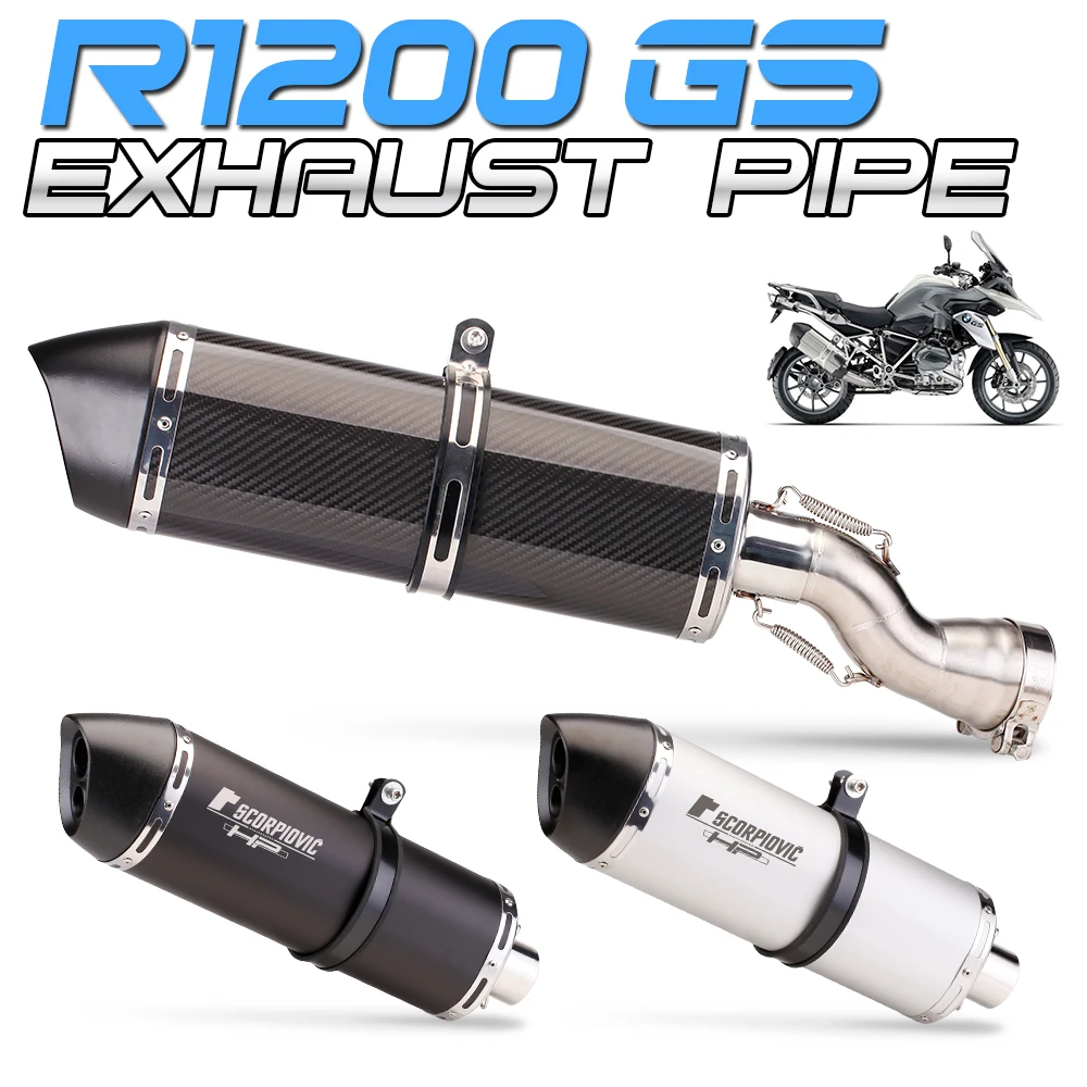 For BMW R1200GS Adventure R1200GSA 2013 2014 2015 2016 2017 2018 2019 Exhaust Middle Link Pipe Tube Slip-on R1200 R 1200 GS ADV