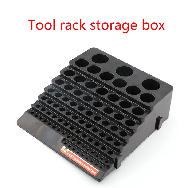 Black Drill Bit Storage Box Milling Cutter Drill Finishing Holder Organizer Case