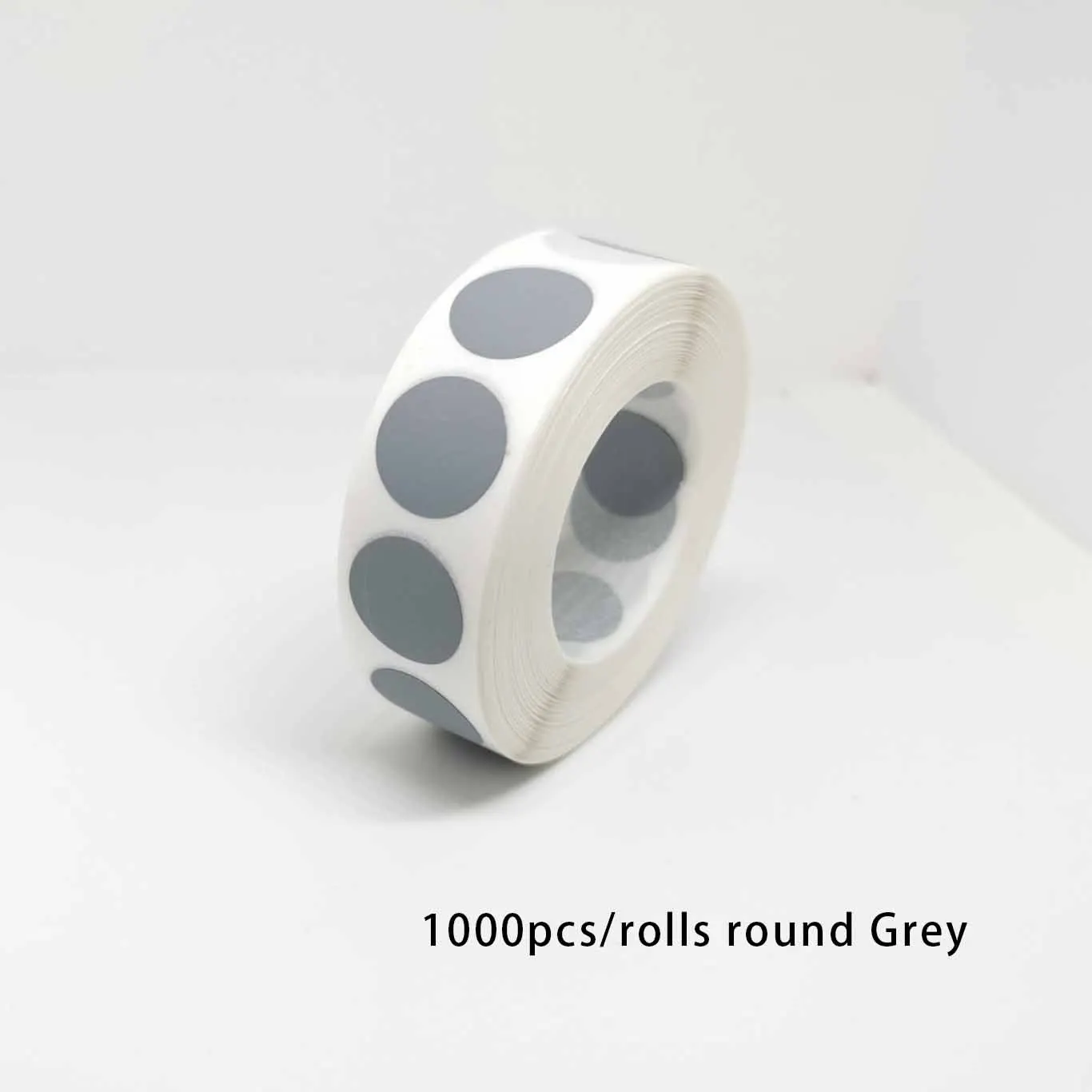 Shengshijie1000uds., pegatinas redondas de rascado de 0,63 pulgadas, 16mm, color gris, holográfico, blanco, para cubierta de código secreto, juego