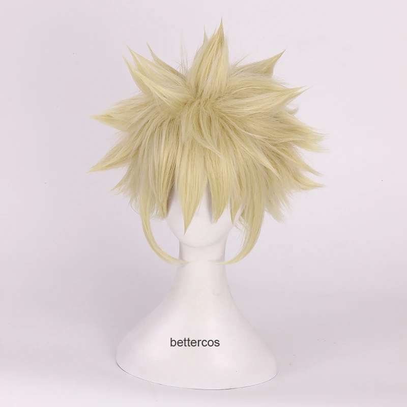 Top Quality My Bokuno Hero Academia Wigs Bakugou Katsuki Bakugo Wig Short Linen Blonde Heat Resistant Synthetic Hair Cosplay Wig