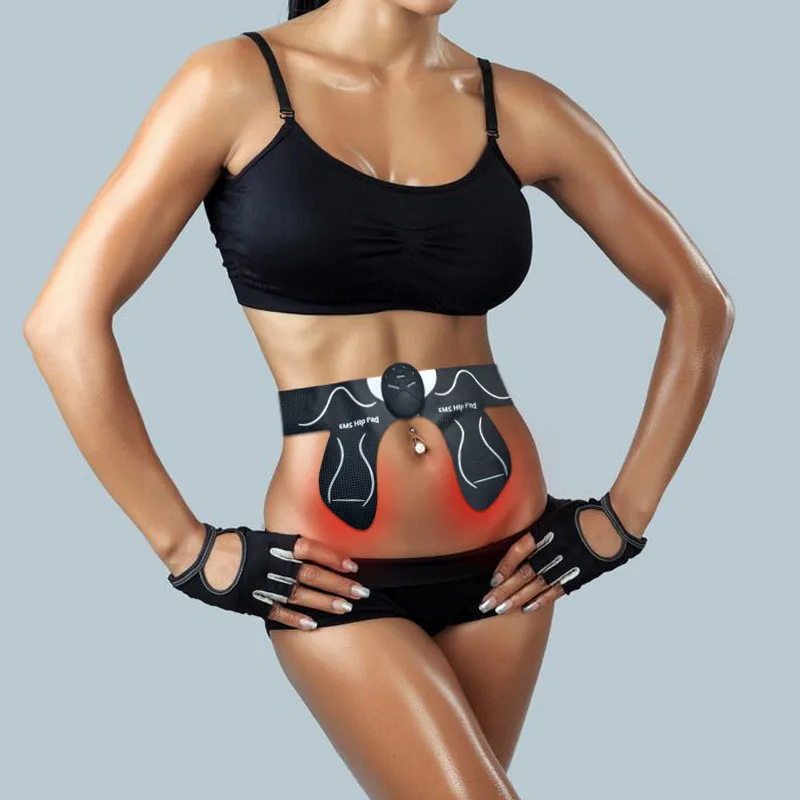 EMS Hip Trainer Abdominal Buttock Muscle Stimulator Electric ABS Trainer Body Slimming Vibration Massager Home Fitness