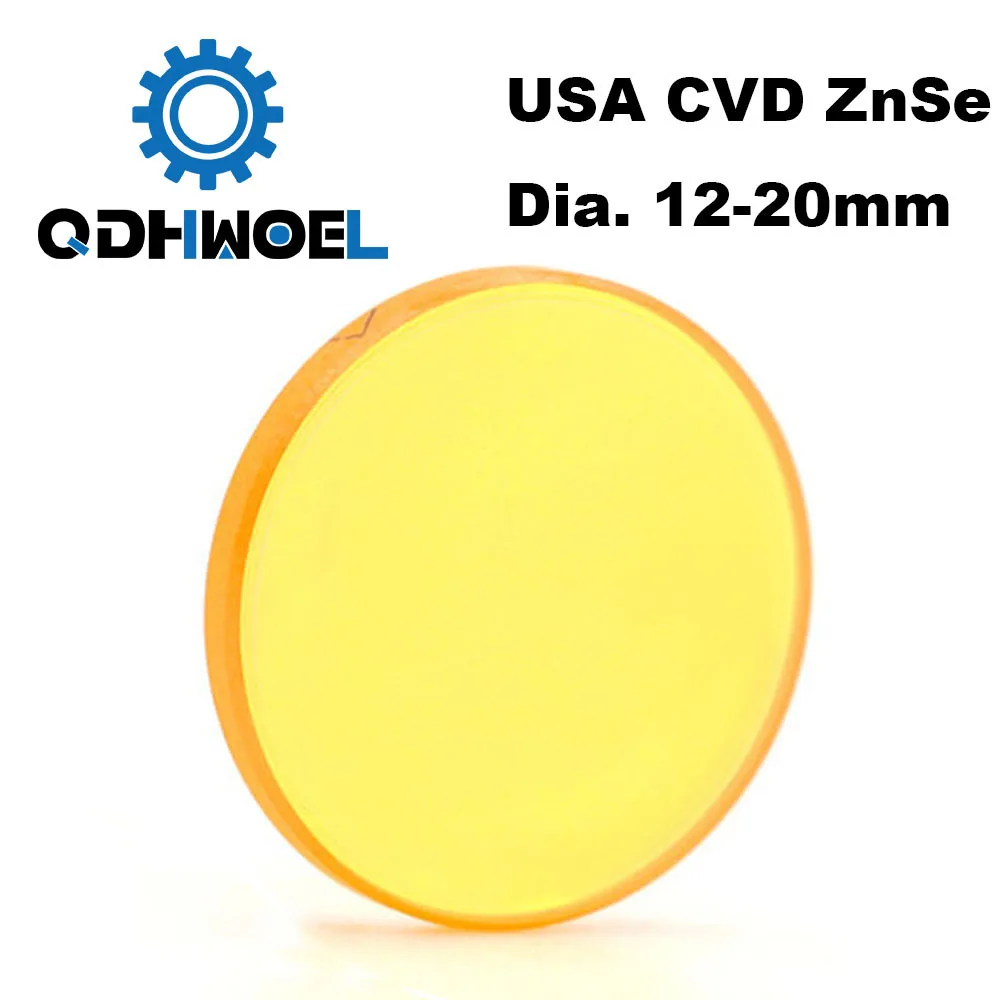 USA CVD ZnSe Co2 Laser Lens DIA 12 15 18 19.05 20 FL 38.1 50.8 63.5 76.2 101.6 127mm Focus for Laser Engraving Cutting Machine