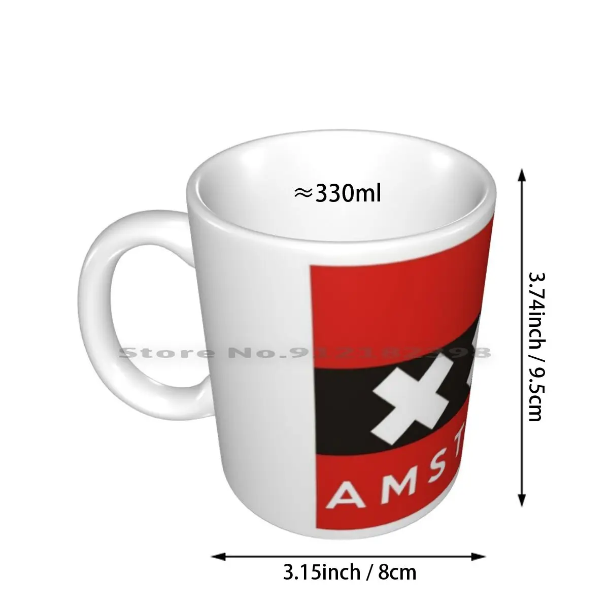 Flag Ceramic Mugs Coffee Cups Milk Tea Mug Flag Country Nation Emblem Symbol Identity City Town Netherlands Holland Name Text