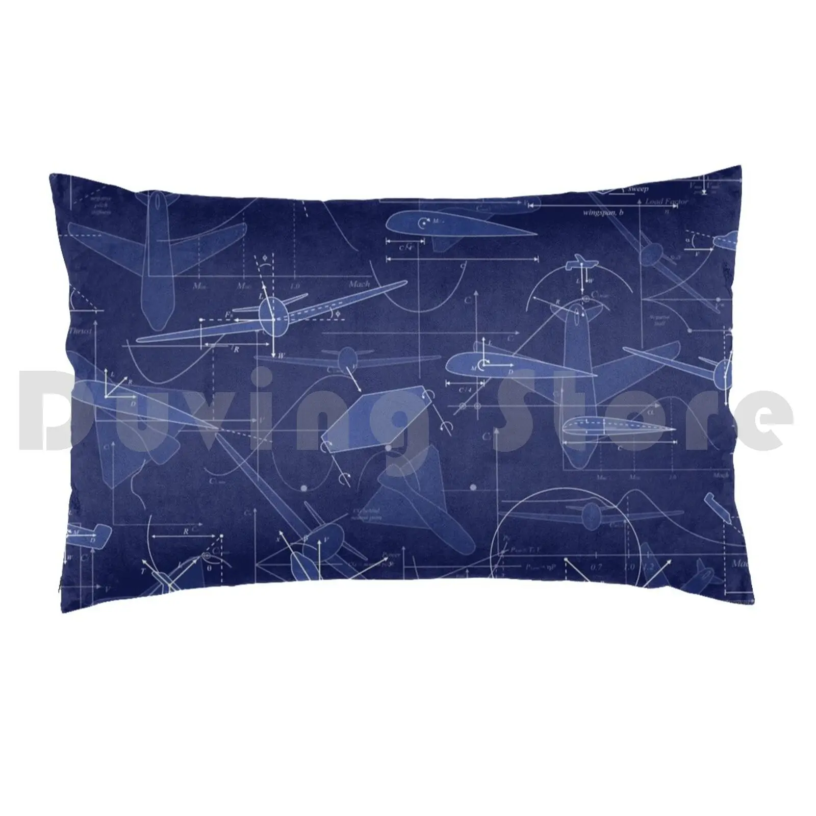 Aerodynamics Pillow Case Printed 35x50 Aerospace Aerodynamics Air Engineer Aviation Pilot Flight Flying