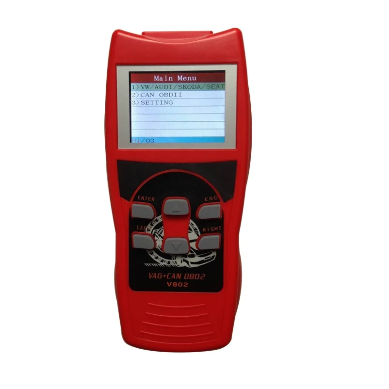 DHL/UPS/FEDEX Express Shipping VAG UDS K+CAN Colorful Display Professional Car Diagnostic Tool Read Scanner Auto Diagnose V802