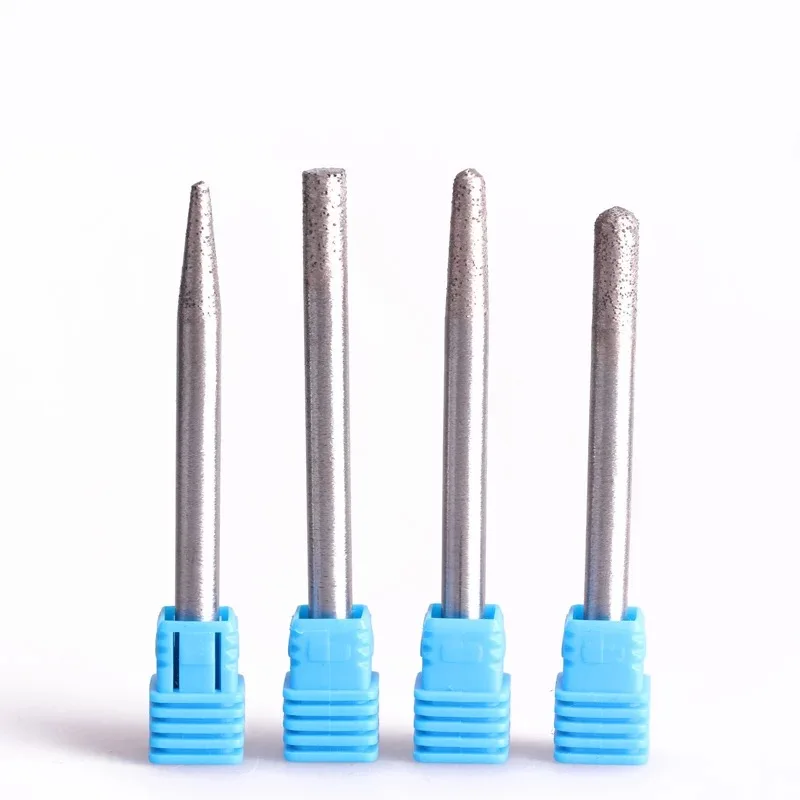 Shank 6mm 8mm stone Sintered Diamond Router Bits Ball Nose Flat Bottom CNC engraving cutter Carving Tools For Granite Marble