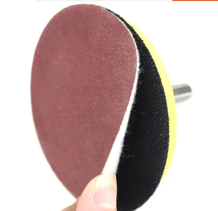 100pcs 4-inch sandpaper Flocking disc Polishing Self adhesive sandpan brushed back NO.C1603