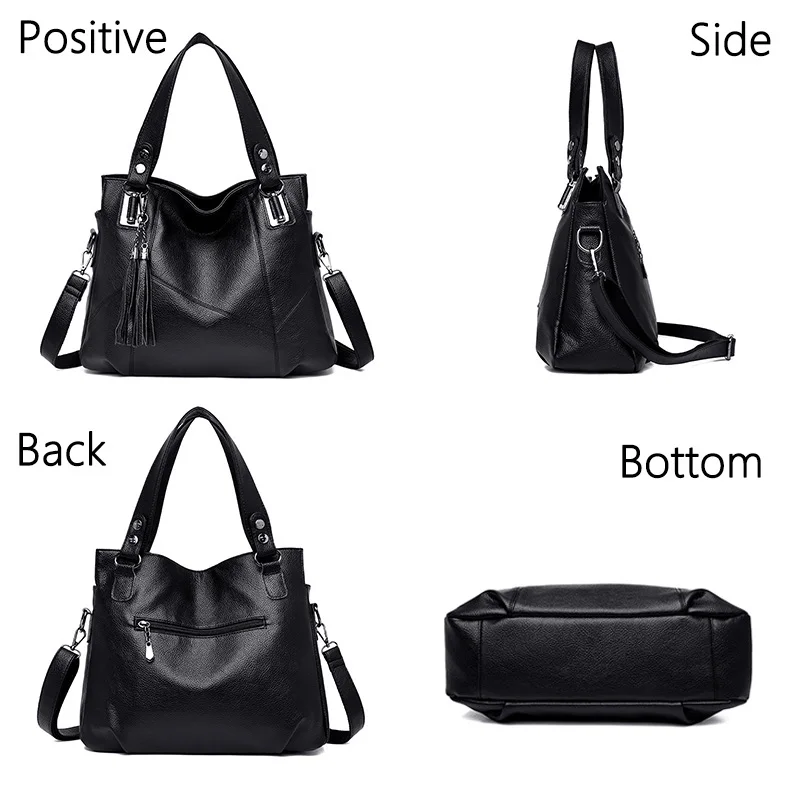 2024 Tassel Luxury Handbags Women Bags Designer Genuine Leather Large Tote Bag for Women Leather Handbags Shoulder Crossbady Bag