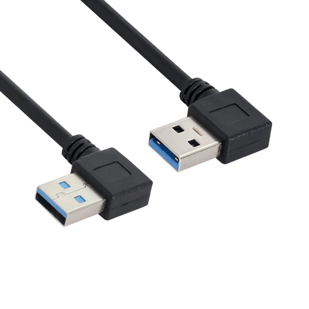 Zihan-Cable de extensión USB A, USB 3,0, tipo A, macho, 90 grados, ángulo izquierdo A USB 3,0, tipo A, ángulo recto