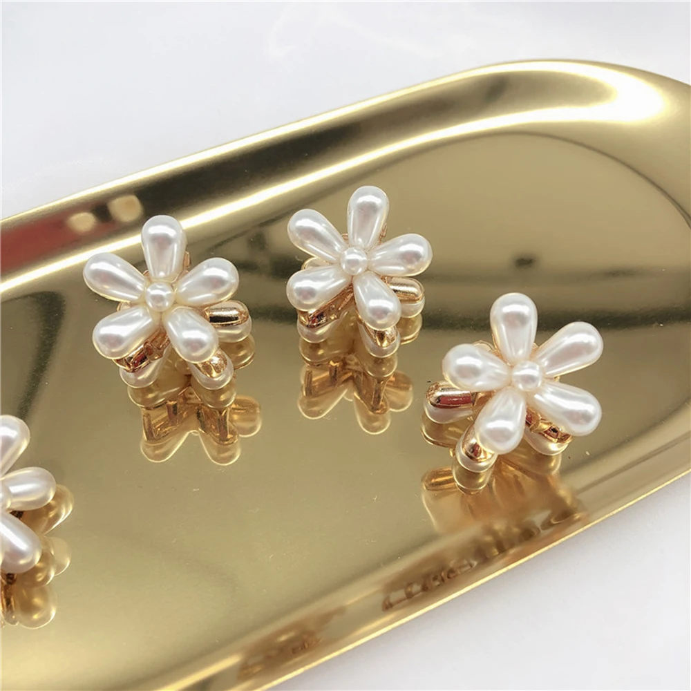 Mini pinces à cheveux en perles pour femmes et filles, épingles à cheveux fleur, pinces crabe rétro, mini petites barrettes, accessoires pour cheveux, 1 pièce