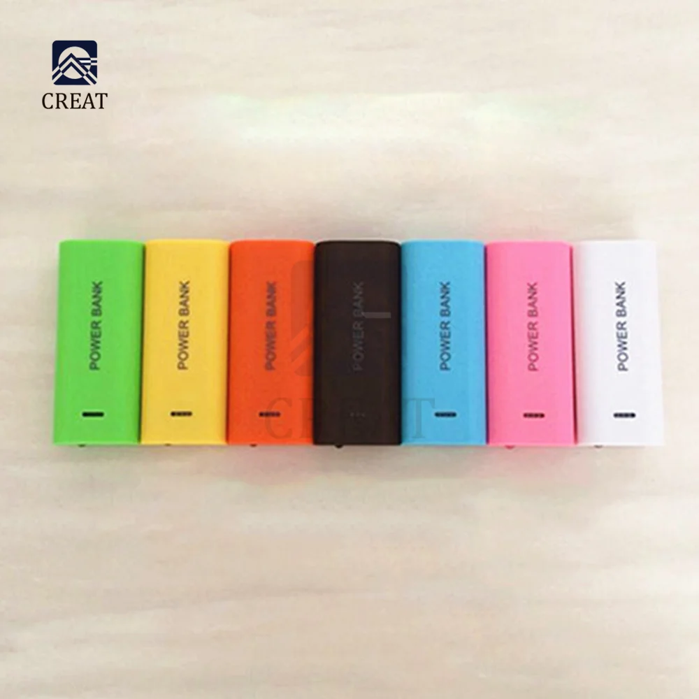 Cukierki kolor moda 5600mAh 2X 18650 USB Power Bank obudowa ładowarki pudełko DIY do telefonu komórkowego do 18650 li-baterii DC 5V 1A