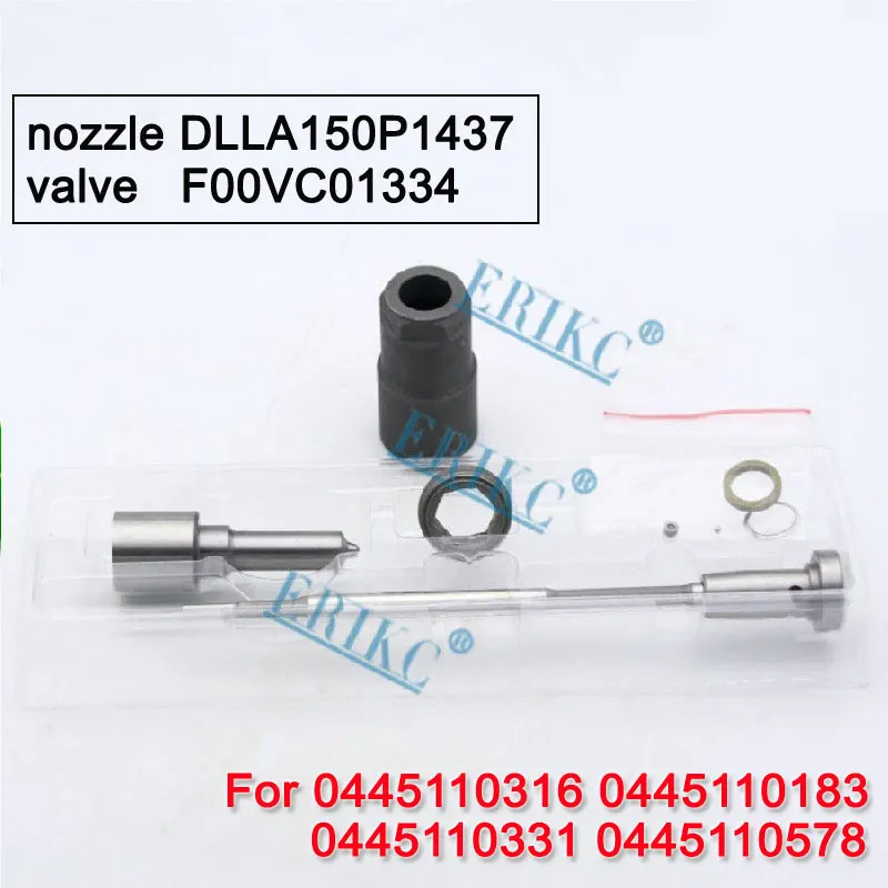 

0445110316 0445110183 Common Rail Overhaul Kits Nozzle DLLA150P1437 0433171889 Valve F00VC01334 For Bosch FIAT GROUP FOED OPEL