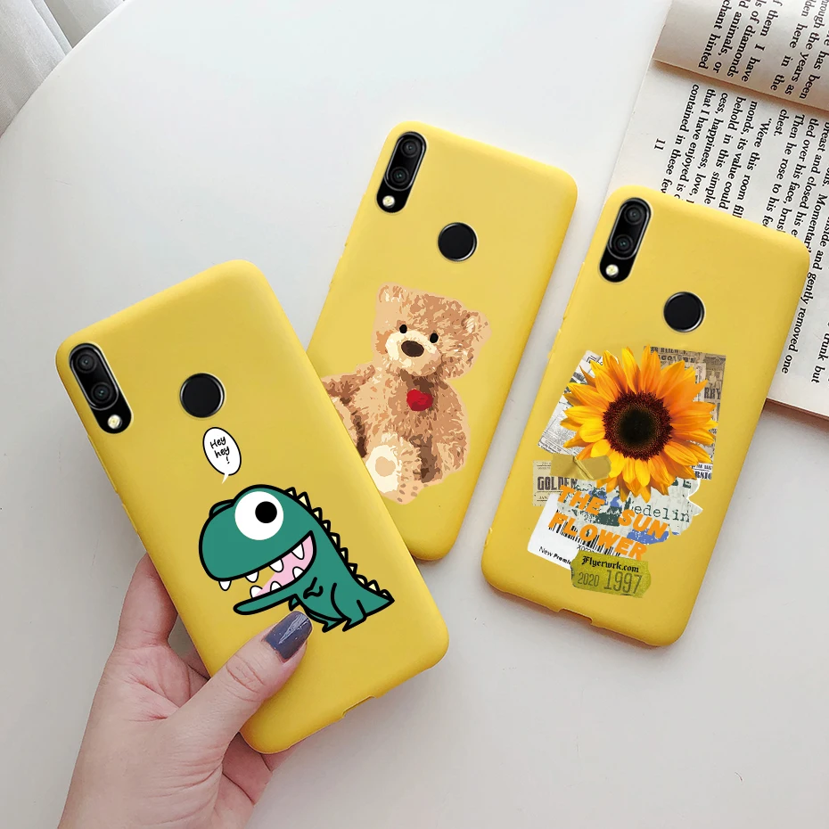 For Huawei P Smart 2019 Cases Silicone Soft TPU Matte Back Cover For Funda Huawei P Smart 2019 Case Cover POT-LX1 Phone Case