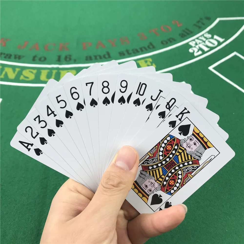 2Sets/Lot Plastic Playing Cards Waterproof Texas Hold'em Poker Cards Narrow Brand PVC Pokers Board Games 2.28*3.46 Inch