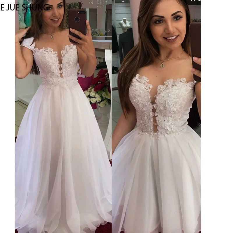 Organza Detachable Train 2 in 1 Wedding Dresses Pearls Lace Cap Sleeves Removable Skirt Bridal Gowns Customized 2025