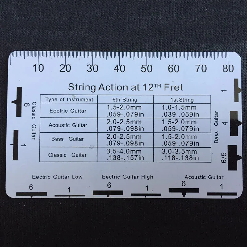 String Aktion Messer Lineal Handbuch Setup-gitarre Mess Werkzeug Plektrum Gewidmet Herrscher Werkzeuge Bass Gitarre Teile Gitarre Zubehör