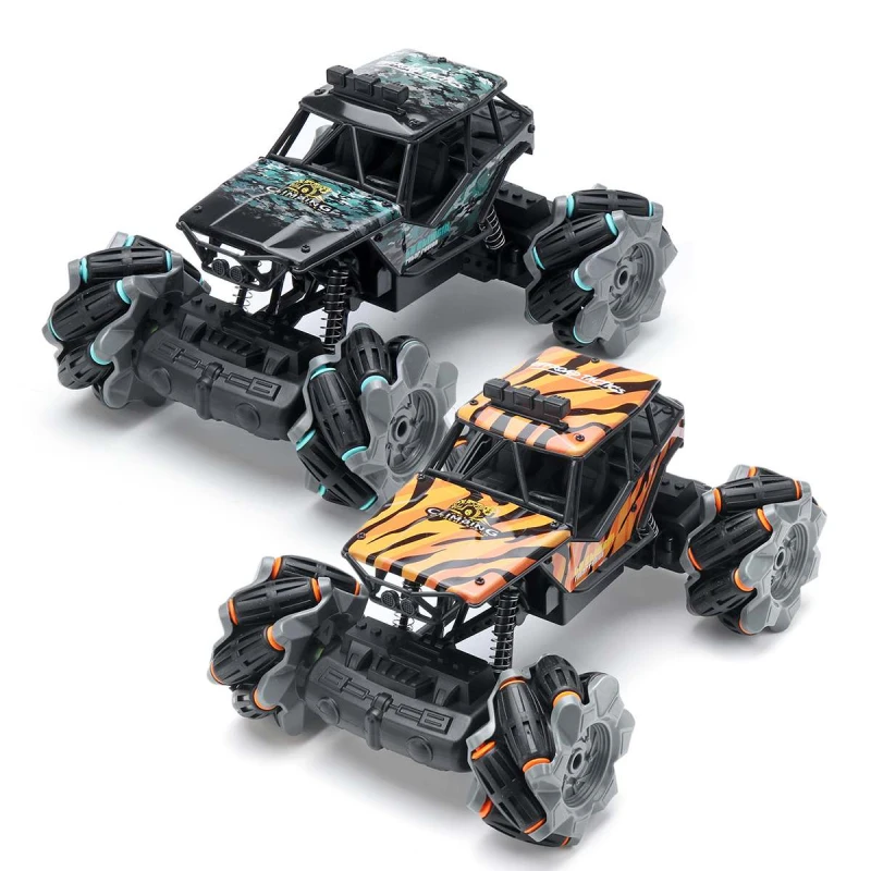 

New 2.4G Stunt Car Alloy 4WD Remote Control Car Toy Model 1:18 Off-Road Vehicle With LED Lights 360 ° Rotation Drive 25 Minutes