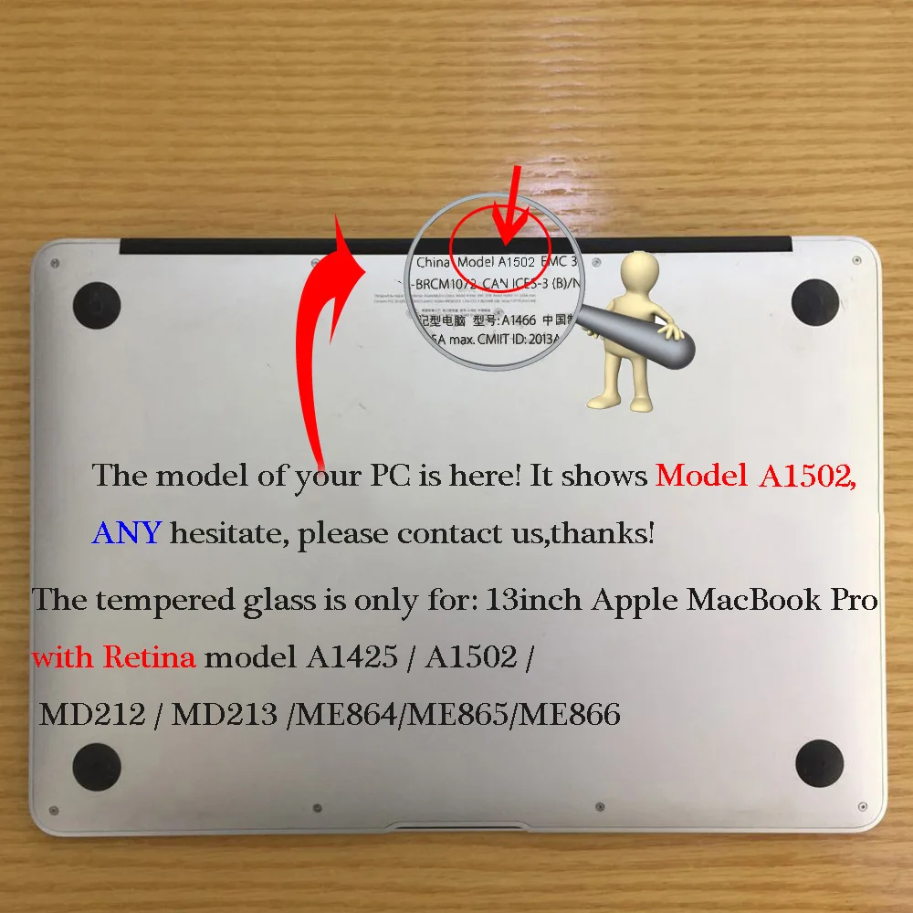 Laptop Screen Protector for Apple Macbook Pro 13 Retina Model A1425 A1502 Screens Glass 0.3MM 9H Transparent Protective Film