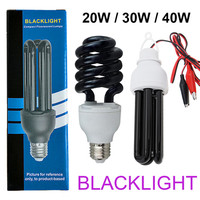 Blacklight UV Lamp 20W 30W 40W Ultraviolet Lamps Energy Saving  UVA Bulbs black lights E27 DC 12V/220V Mosquito Tube Trap Light