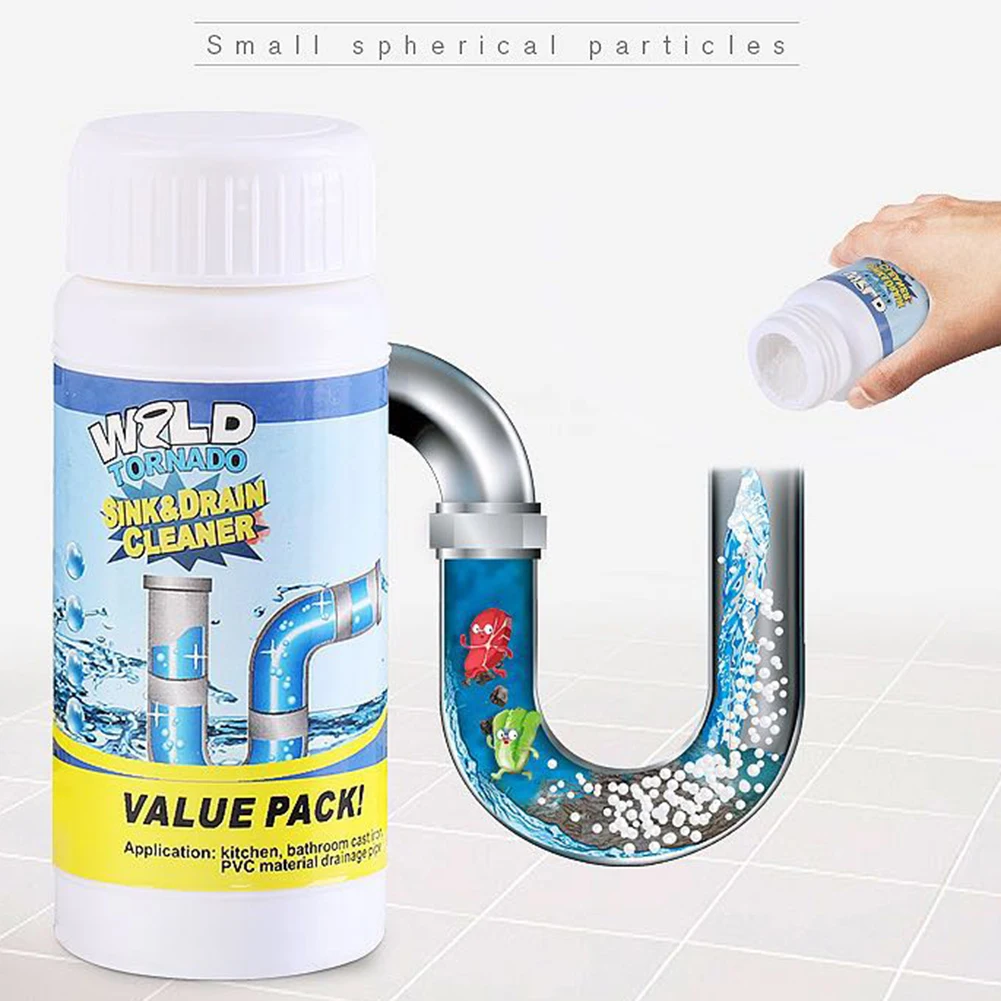 140g Powerful Sink & Drain Cleaner High Efficiency sewage decontamination to deodorant Cleaners Household Cleaning Chemicals