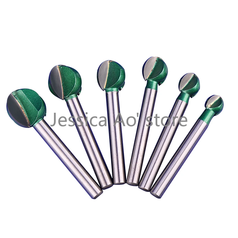 4pcs 6-20mm mulino elettrico intaglio Bit intaglio del legno coltello taglierina a sfera strumenti per mobili fresa sferica affilata